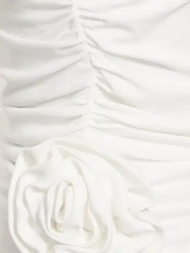 MAGDA BUTRYM Jersey One Shoulder Flower Top | Thumbnail 4