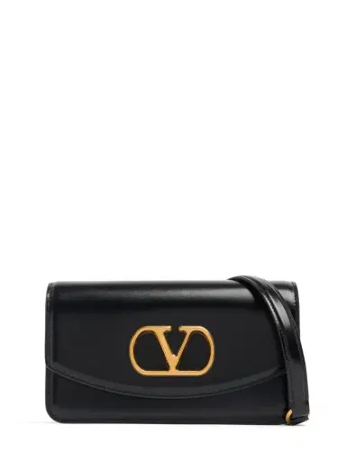 VALENTINO GARAVANI Small Shiny Leather Clutch | Thumbnail 1