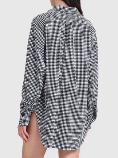 HUNZA G Vichy Printed Oversized Shirt | Thumbnail 3