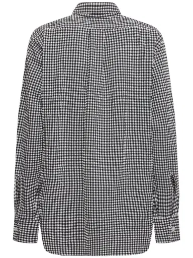 HUNZA G Vichy Printed Oversized Shirt | Thumbnail 4