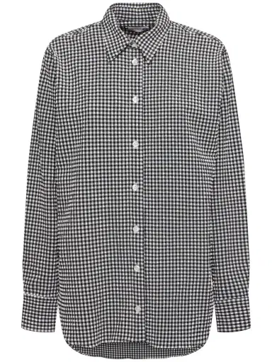 HUNZA G Vichy Printed Oversized Shirt | Thumbnail 1