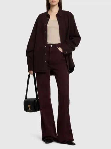 AMI PARIS Flared High Rise Twill Jeans | Thumbnail 2