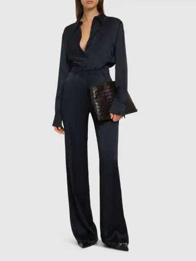 ALBERTA FERRETTI Satin Wide Leg Pants | Thumbnail 2