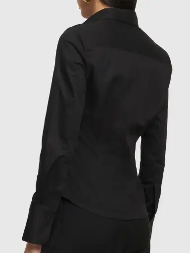 BETTTER Cascade Cotton Blend Poplin Fitted Shirt | Thumbnail 3