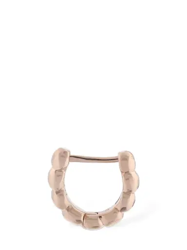DODO 9kt Rose Gold Granelli Hoop Mono Earring | Thumbnail 2