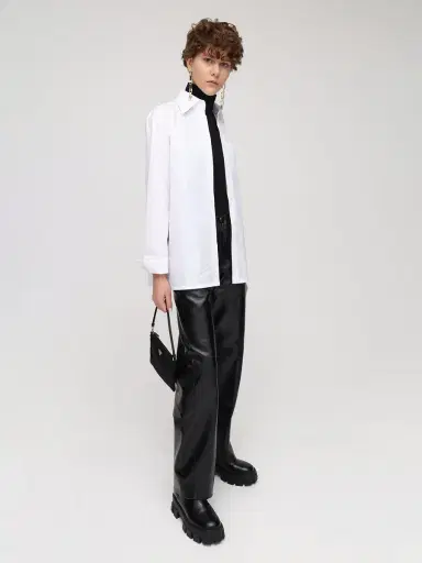 MATÉRIEL Faux Leather Straight Pants | Thumbnail 2