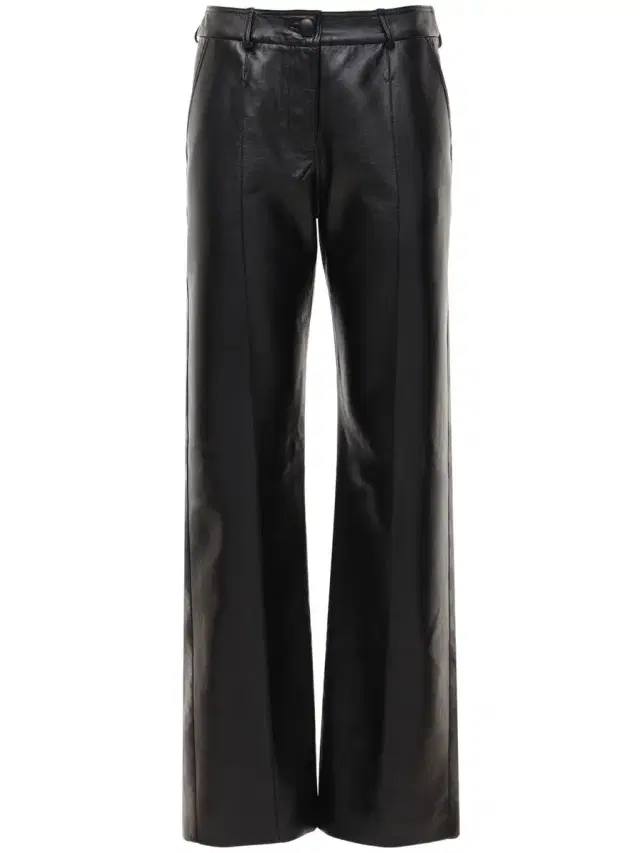 Faux Leather Straight Pants