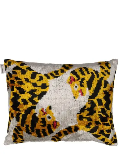 LES OTTOMANS Cotton & Silk Velvet Cushion | Thumbnail 1