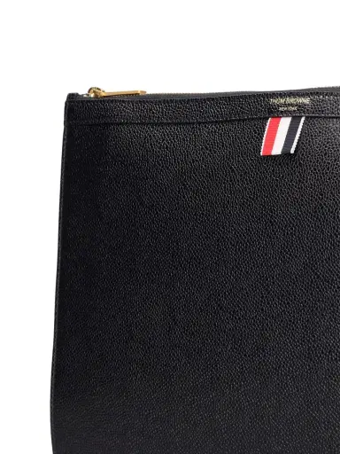 THOM BROWNE Pebbled Leather Zipped Document Pouch | Thumbnail 4