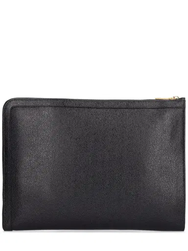 THOM BROWNE Pebbled Leather Zipped Document Pouch | Thumbnail 6