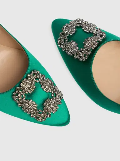 MANOLO BLAHNIK 70mm Hangisi Satin Pumps | Thumbnail 3