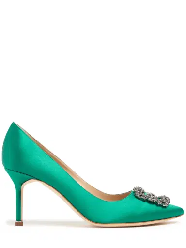 MANOLO BLAHNIK 70mm Hangisi Satin Pumps | Thumbnail 1