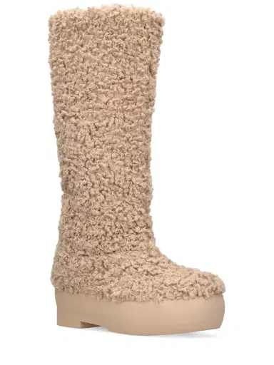 GIA BORGHINI 50mm Faux Shearling Snow Boots | Thumbnail 3