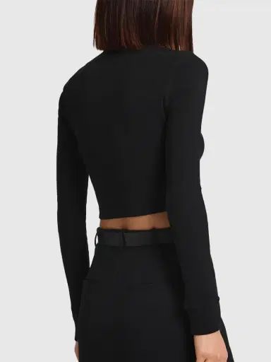 WARDROBE.NYC Hb Long Sleeve Stretch Cotton T-shirt | Thumbnail 3