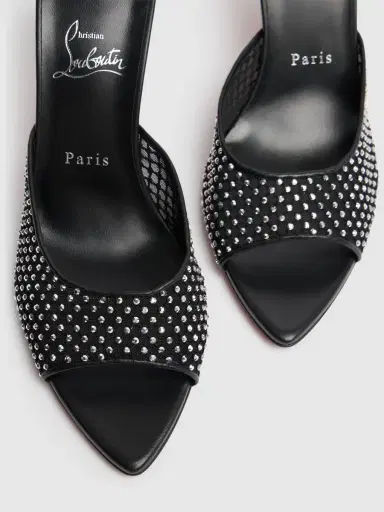 CHRISTIAN LOUBOUTIN 80mm Apostropha Mesh Mules | Thumbnail 4