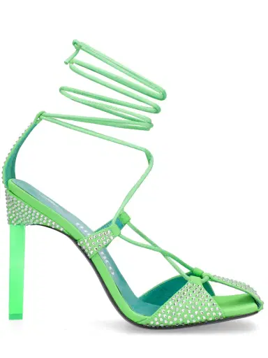 THE ATTICO 105mm Adele Lycra & Crystal Sandals | Thumbnail 1 THE ATTICO 105mm Adele Lycra & Crystal Sandals | Thumbnail 1