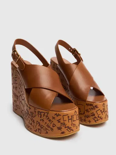 CHLOÉ 135mm Maxime Leather Wedges | Thumbnail 3
