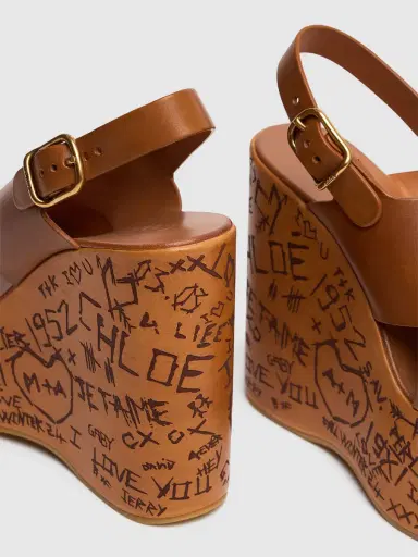 CHLOÉ 135mm Maxime Leather Wedges | Thumbnail 4