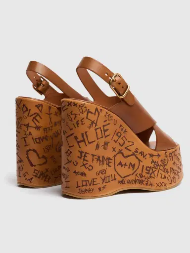 CHLOÉ 135mm Maxime Leather Wedges | Thumbnail 5