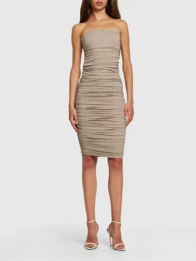 MICHAEL KORS COLLECTION Stretch Viscose Jersey Midi Dress | Thumbnail 2