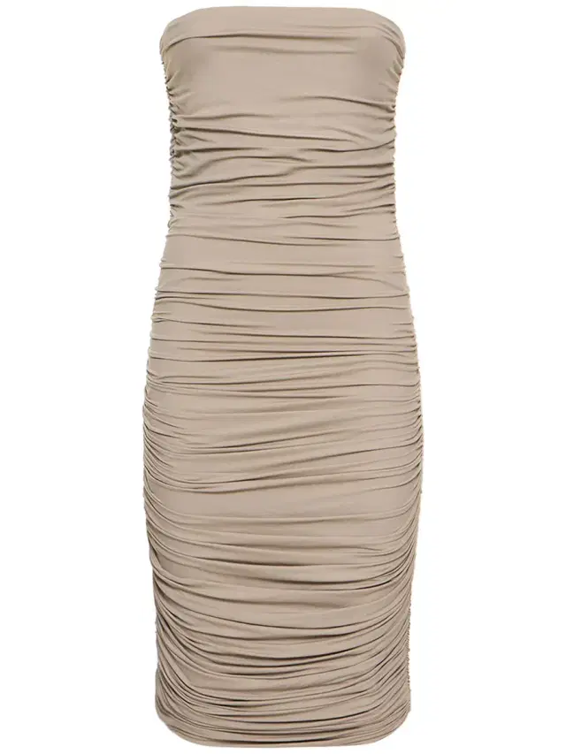 Stretch Viscose Jersey Midi Dress