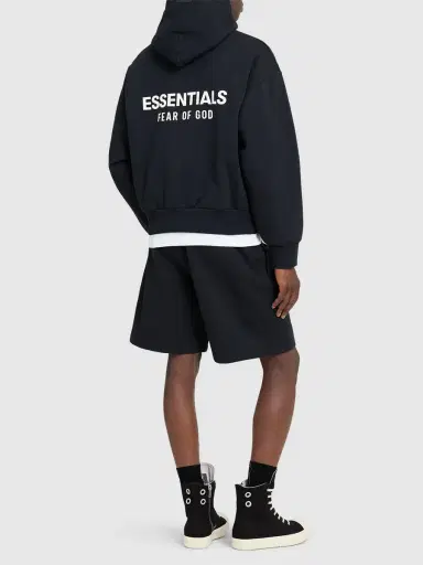 FEAR OF GOD ESSENTIALS Classic Fit Logo Cotton Blend Hoodie | Thumbnail 2