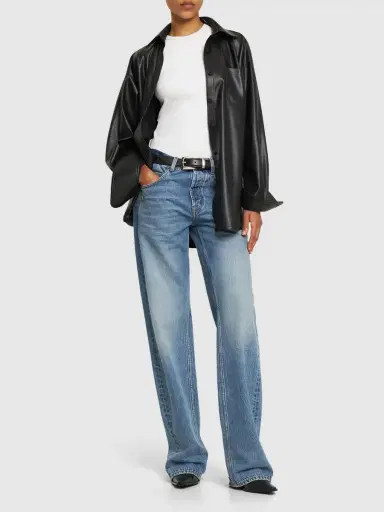 STELLA MCCARTNEY Faux Leather Oversized Shirt | Thumbnail 2