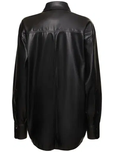 STELLA MCCARTNEY Faux Leather Oversized Shirt | Thumbnail 5