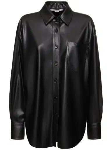 STELLA MCCARTNEY Faux Leather Oversized Shirt | Thumbnail 1