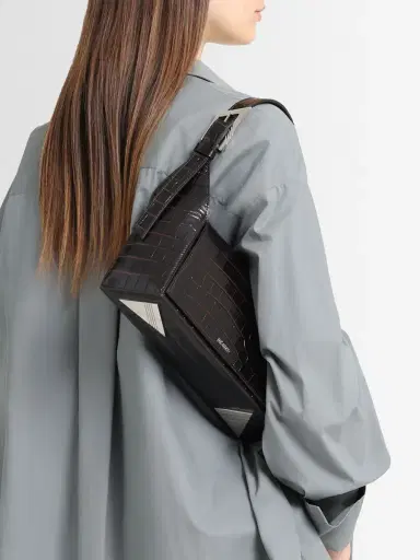 THE ATTICO 7/7 Embossed Leather Shoulder Bag | Thumbnail 3
