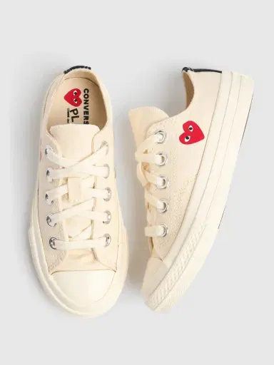 COMME DES GARÇONS PLAY Play Converse Cotton Low Sneakers | Thumbnail 2