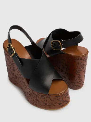 CHLOÉ 130mm Maxime Leather Wedges | Thumbnail 3