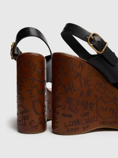 CHLOÉ 130mm Maxime Leather Wedges | Thumbnail 4