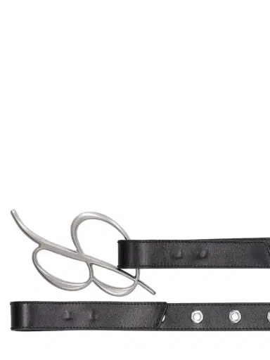 BLUMARINE Logo Leather Belt | Thumbnail 3