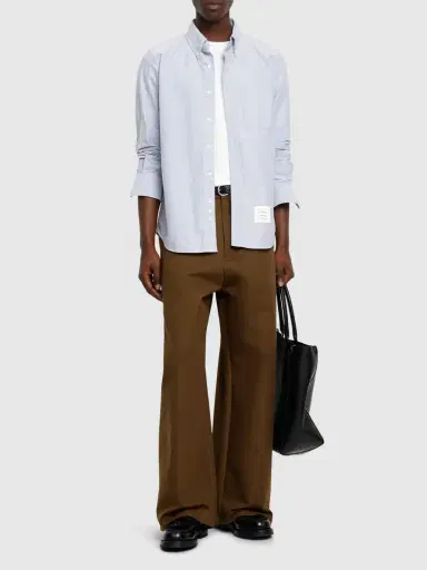 THOM BROWNE Straight Fit Cotton Oxford Shirt | Thumbnail 2