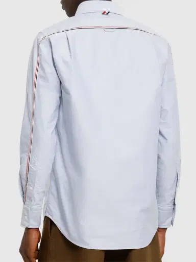 THOM BROWNE Straight Fit Cotton Oxford Shirt | Thumbnail 4