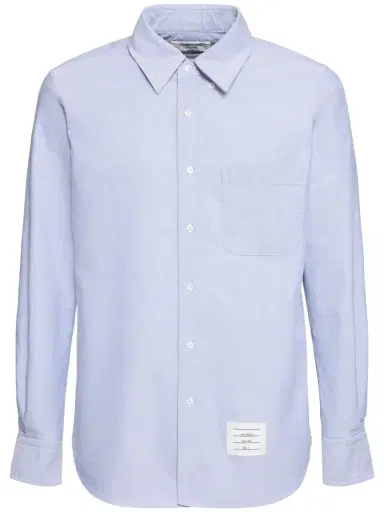 THOM BROWNE Straight Fit Cotton Oxford Shirt | Thumbnail 1