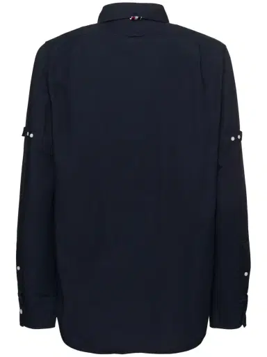 THOM BROWNE Straight Fit Cotton Oxford Shirt | Thumbnail 4