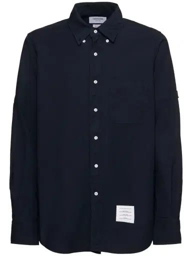 THOM BROWNE Straight Fit Cotton Oxford Shirt | Thumbnail 1