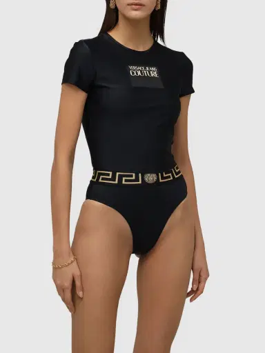 VERSACE Triangle Bikini Bottoms W/ Greek Motif | Thumbnail 4