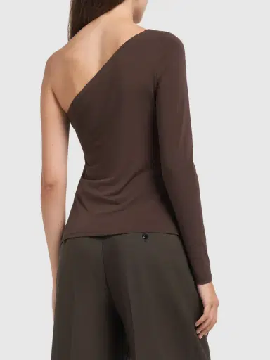 MAX MARA Spluga Stretch Jersey One Sleeve Top | Thumbnail 3