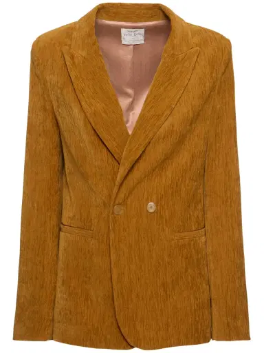 FORTE_FORTE Double Velvet Double Breasted Jacket | Thumbnail 1