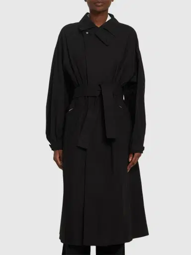 YOHJI YAMAMOTO Cotton Midi Trench Coat | Thumbnail 3