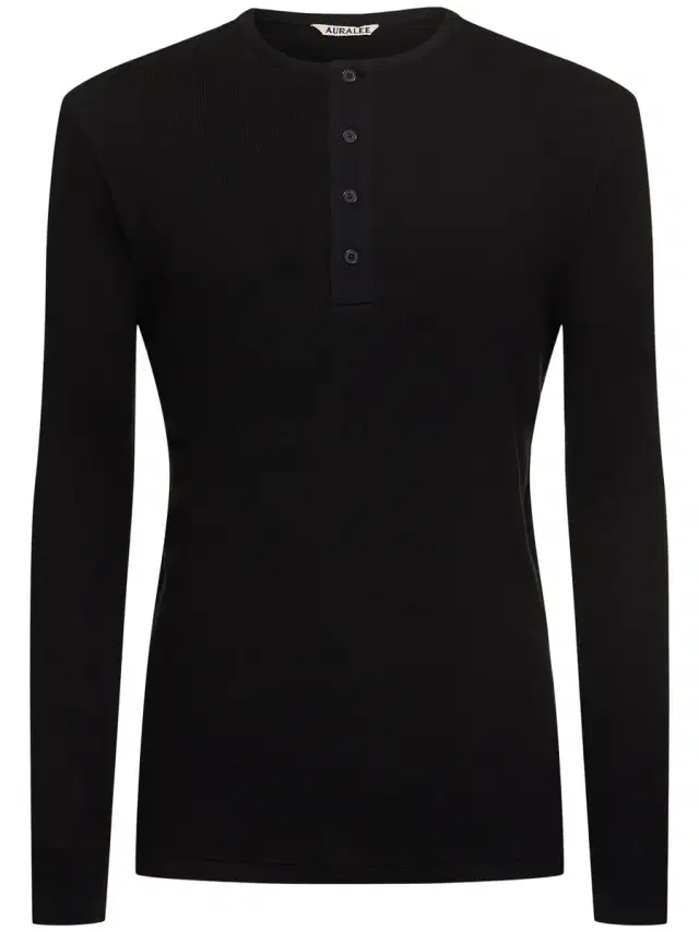 Henly Neck Organic Cotton Rib T-shirt