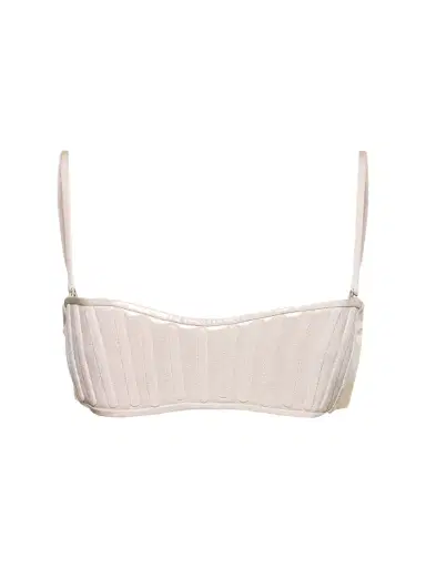 MUGLER Lamé Jersey Bandeau Bikini Top | Thumbnail 1