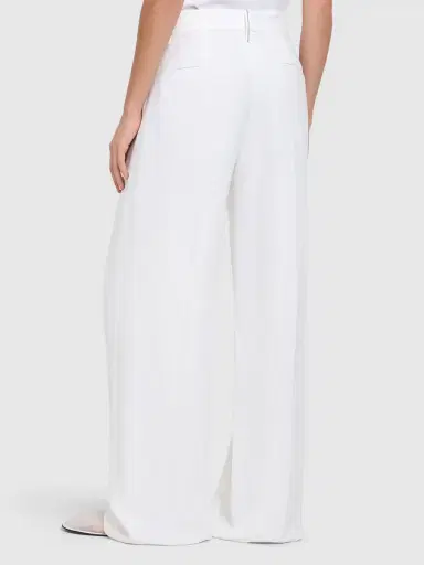 BRUNELLO CUCINELLI Fluid Linen Blend Twill Wide Pants | Thumbnail 3