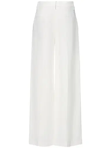 BRUNELLO CUCINELLI Fluid Linen Blend Twill Wide Pants | Thumbnail 4