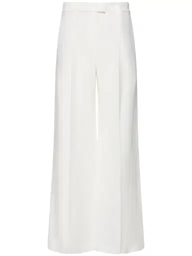 BRUNELLO CUCINELLI Fluid Linen Blend Twill Wide Pants | Thumbnail 1