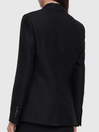 BRUNELLO CUCINELLI Fluid Linen Blend Twill Blazer | Thumbnail 3