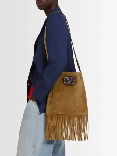 VALENTINO GARAVANI Vlogo Suede Crossbody Bag | Thumbnail 2